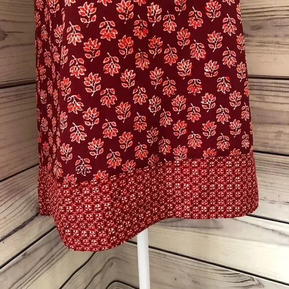 Michael Koran Red Paisley Printed Zipper Tank XS - Picture 3 of 7